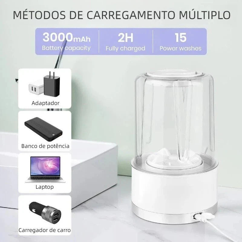 Mini Máquina de Lavar Portátil 1L - Praticidade Compacta para Sua Rotina