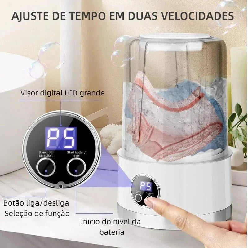 Mini Máquina de Lavar Portátil 1L - Praticidade Compacta para Sua Rotina