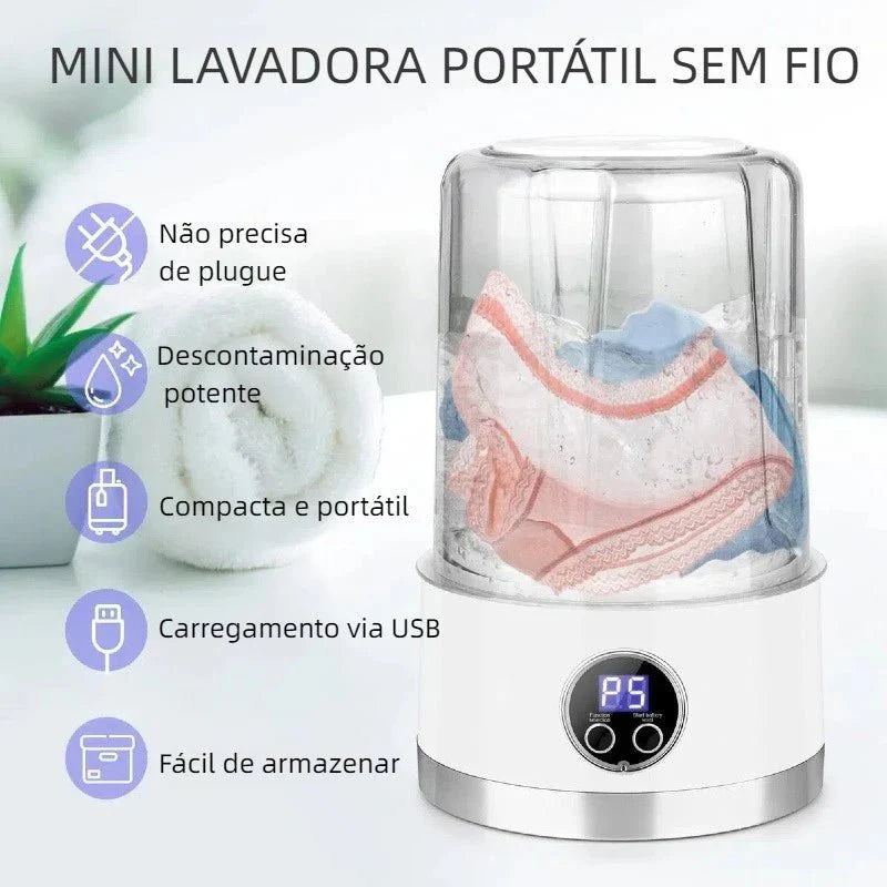 Mini Máquina de Lavar Portátil 1L - Praticidade Compacta para Sua Rotina
