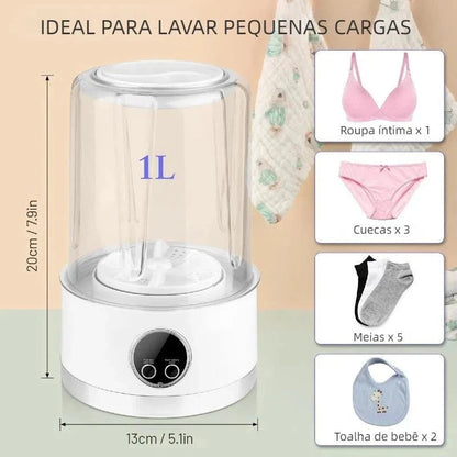 Mini Máquina de Lavar Portátil 1L - Praticidade Compacta para Sua Rotina