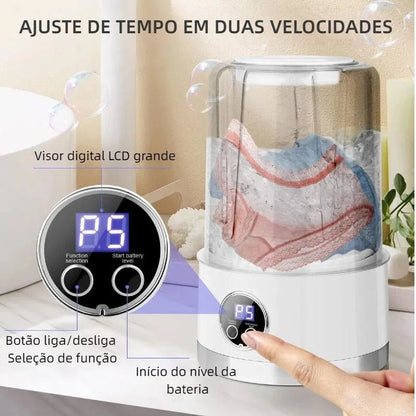 Mini Máquina de Lavar Portátil 1L - Praticidade Compacta para Sua Rotina